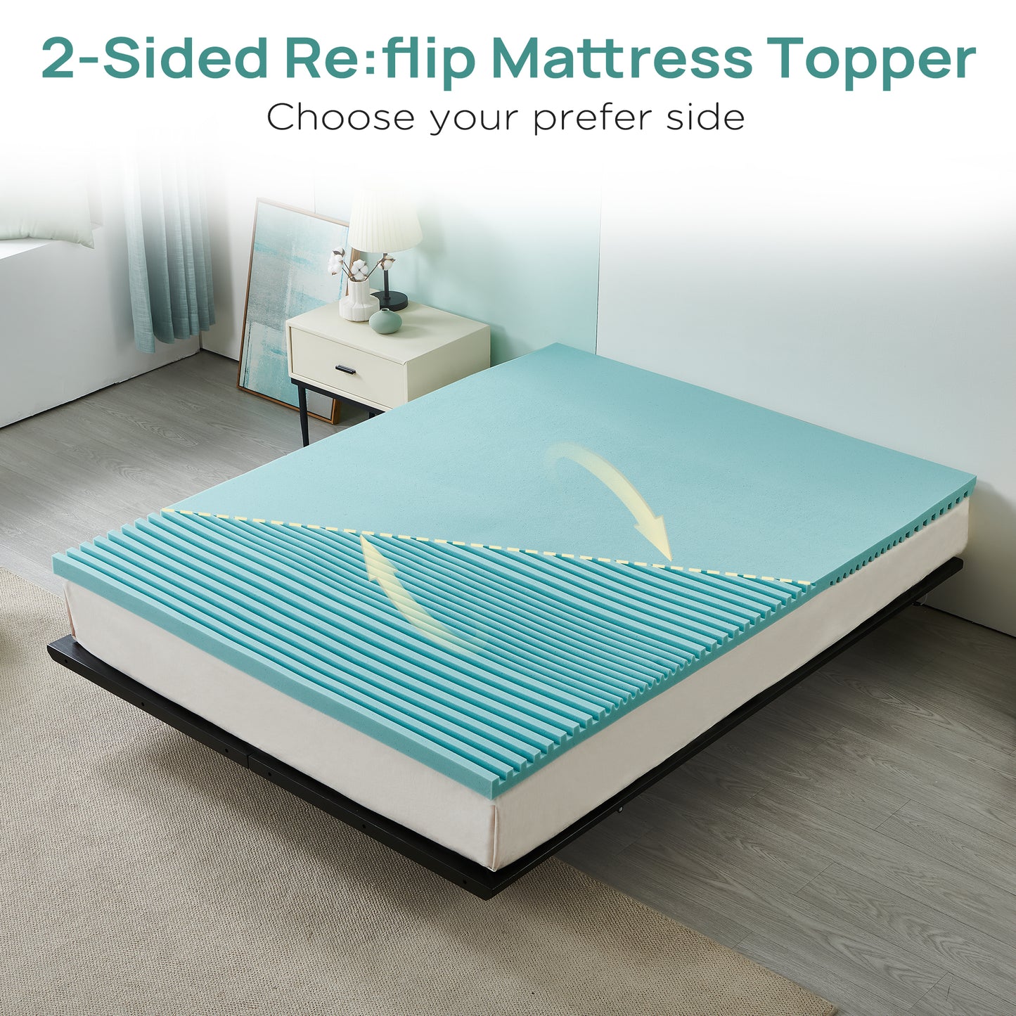 2 Inch Cooling Gel Memory Foam Mattress Topper