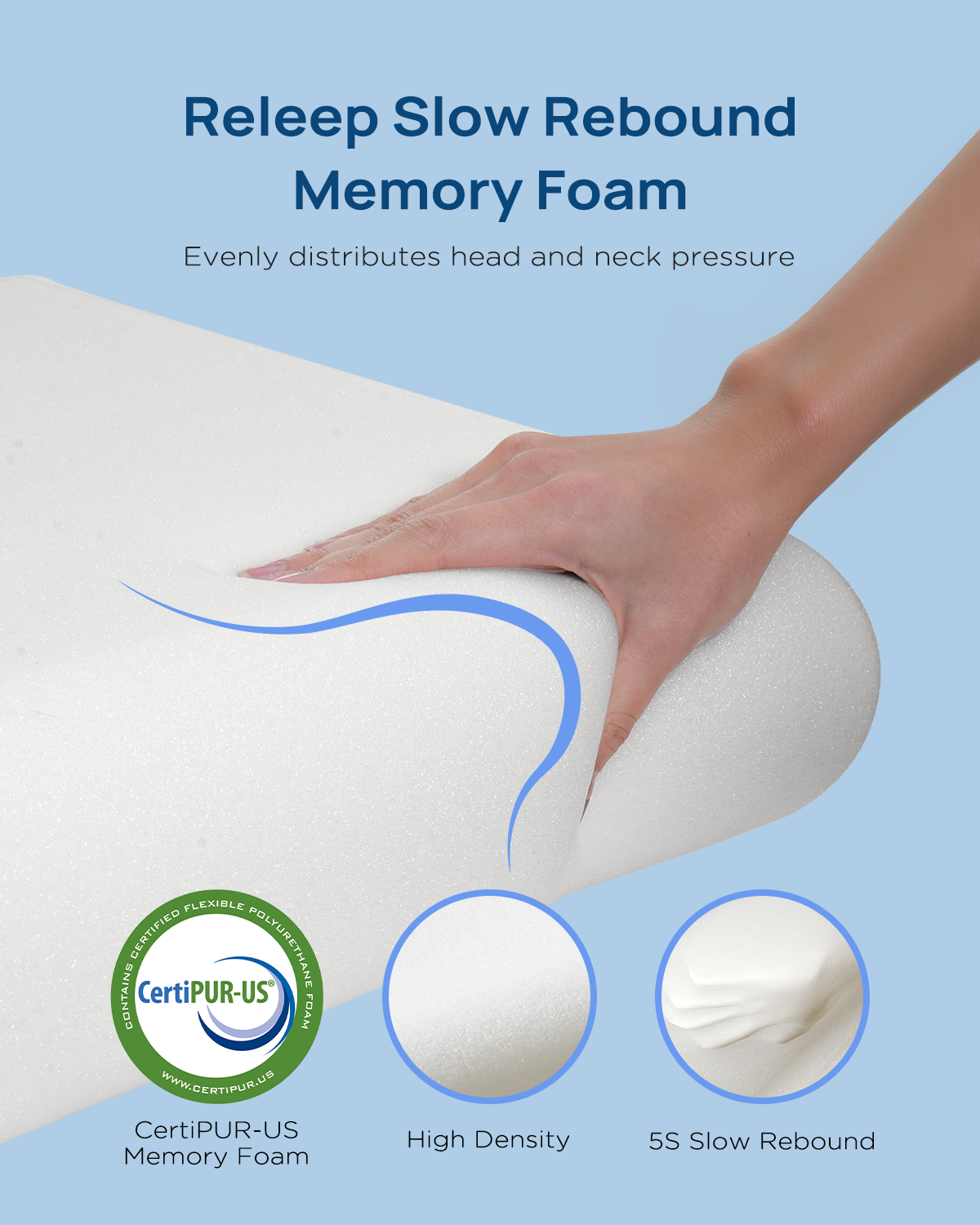 Releep Cooling Soft Memory Foam Pillow
