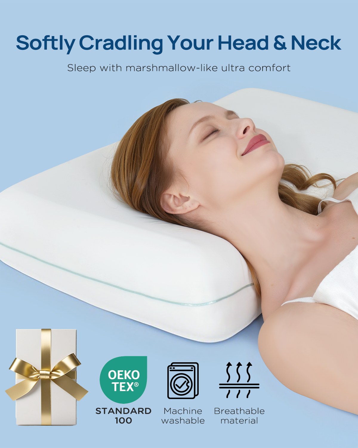 Releep Cooling Soft Memory Foam Pillow